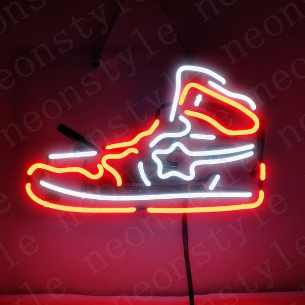 

shoes logo gift neon signs light real glass tube beer bar pub shop decorate homeroom girlsroom party decor bulbs sign 14 in