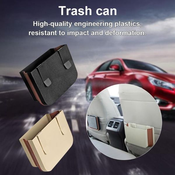 

portable car seat back garbage can car trash can foldable storage bin box trash 2colors