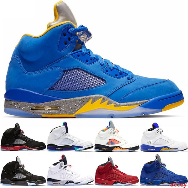 

2019 men 5 5s basketball shoes bred grape fire red laney blue suede white cement mens sport shoe designer sneakers trainers size 8-13