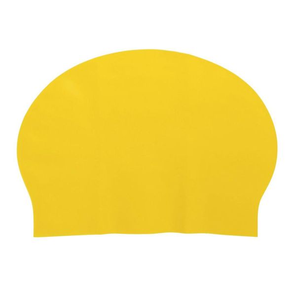 

soft silicone spherical shape swimming cap - yellow