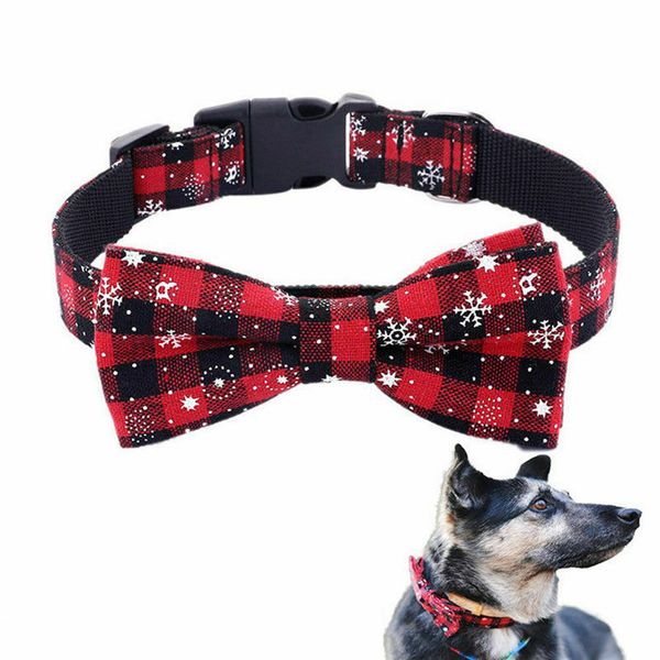 

xmas fashion adorable dog cat pet puppy kitten toy bow tie necktie collar clothes necktie bowknot necklace strap styling collar