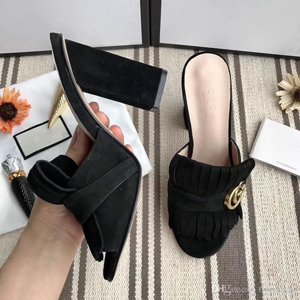

роскошные тапочки женская мода роскошные сандалии из натуральной кожи .5 см 10 см туфли на высоком каблуке повседневная обувь шлепанцы высо, Black