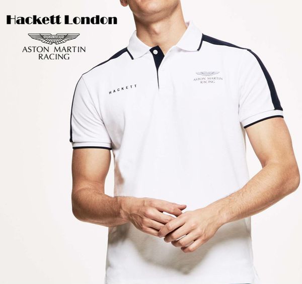 

the new explosion polo foreign trade brand spot sleeve hackett printed matching men's shirt cotton t-shirt short color lapel ctdww