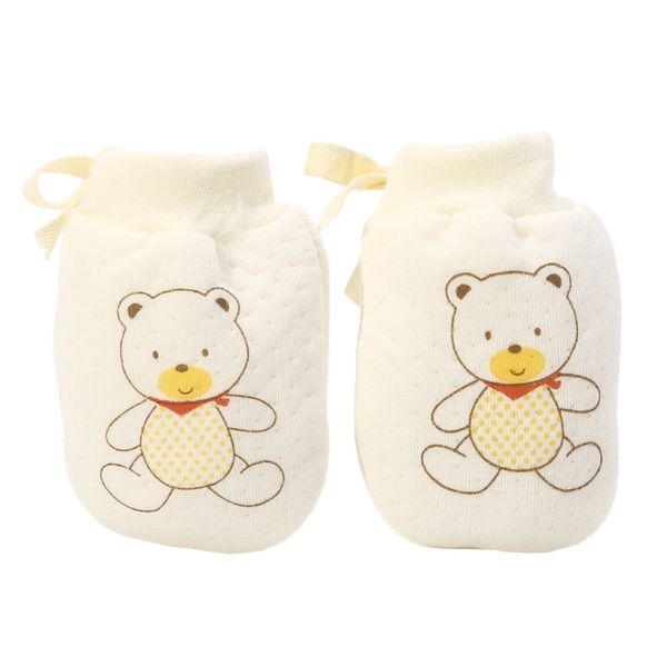 

lovely baby infant boys girls anti scratch mittens soft newborn gloves gifts, White