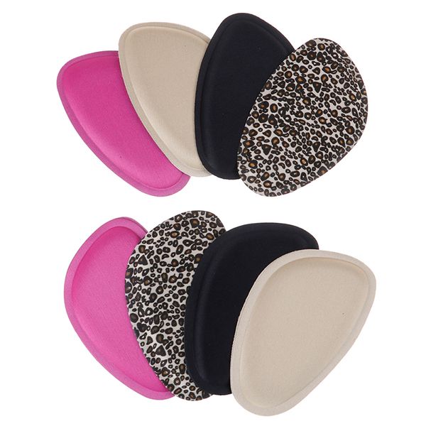 

1 pair 4d sponge forefoot pads sandals high heels shoes anti-slip cushion half yard insert pad for women foot care front insoles, Black