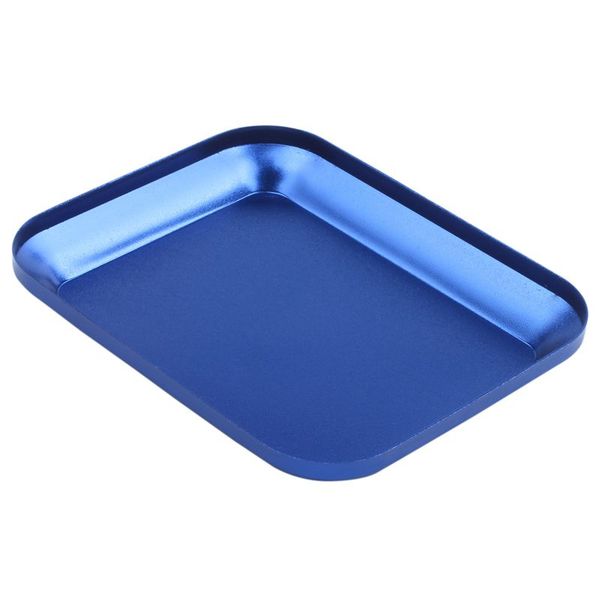 

useful aluminum alloy screw tray with magnetic pad for rc model phone car repair tool blue