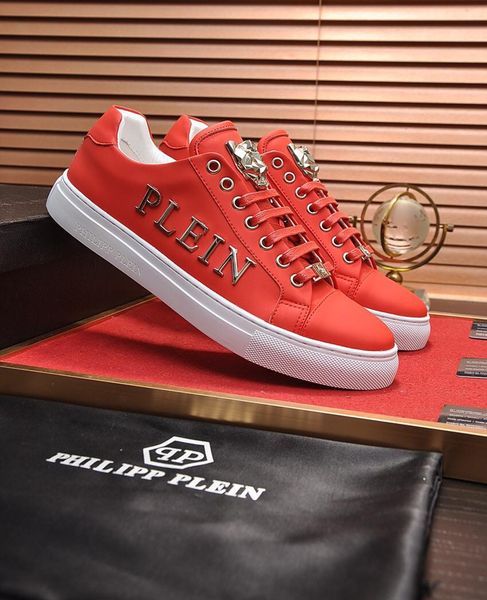 

new high-end men's luxury casual sports shoes fashion brand four seasons design style leather upper metal tiger head decoration dgdt, Black