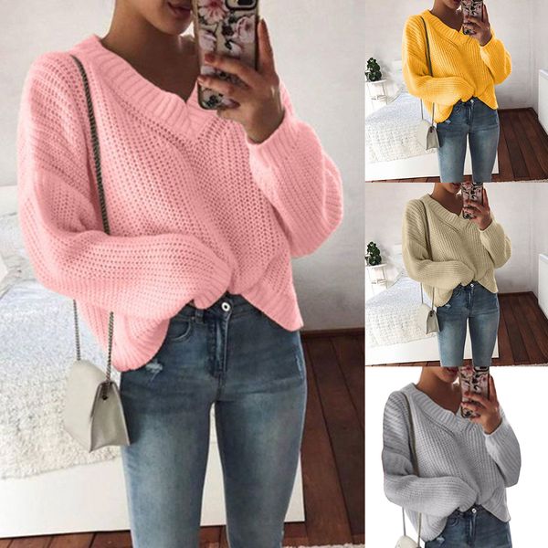 

2019 autumn winter loose women sweater knitted women's pullover oversized casual solid women sweater coats, White;black