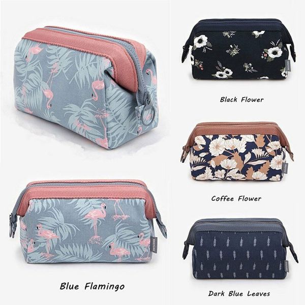 

lady travel make up bag pencil case floral print cosmetic travel girls women fashion handbag
