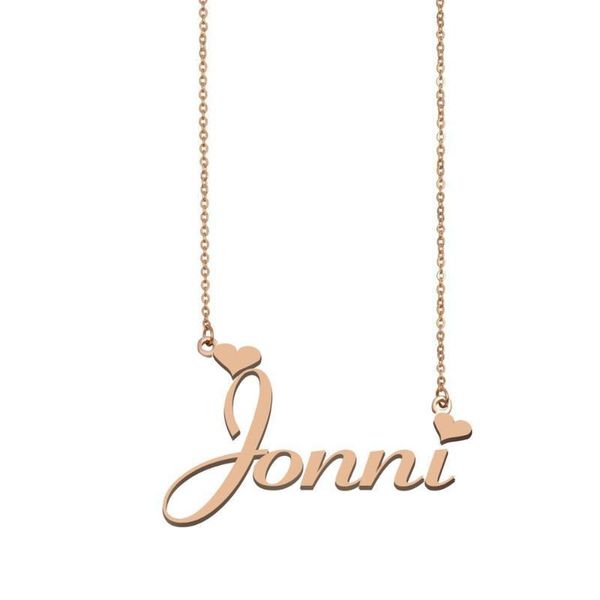

jonni name necklace , custom name necklace for women girls friends birthday wedding christmas mother days gift, Silver