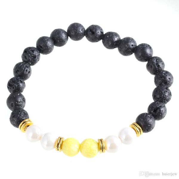 

charms bracelets muti-color lava 7 chakra yoga stones bead bracelets, Golden;silver