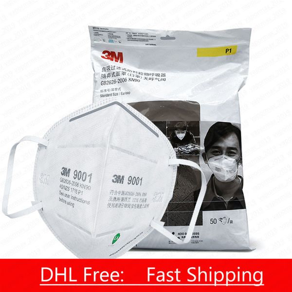

3m 9001 mask with respirator mask anti dustprotective dustproof pm2.5 protective mask reusable earloop mascherine
