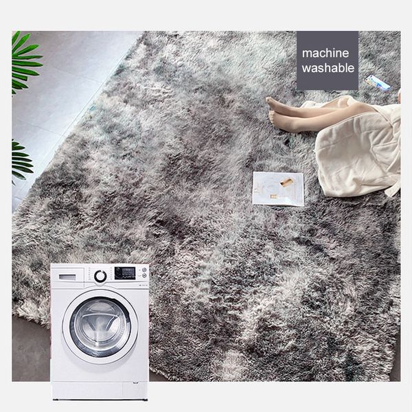 

shaggy area rug sofa 160x120cm anti-skid floor fluffy rugs warm living room home multicolored carpet floor mat bedroom