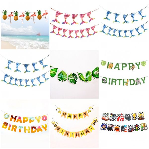 2019 Cartoon Mermaid Basketball Avenger Styles Flags Letter