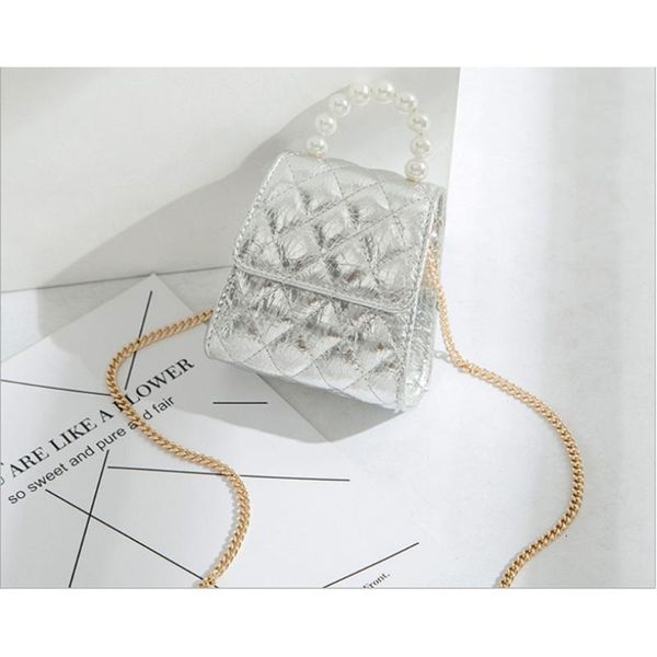 

2020 новый корейский ретро pearl ромба цепи сумка женская crossbody сумка плеча