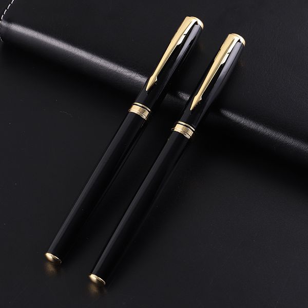 

20pcs metal ballpoint pen set rotating metal pens for school stationery ball pens ink colors black 0.5mm, Blue;orange