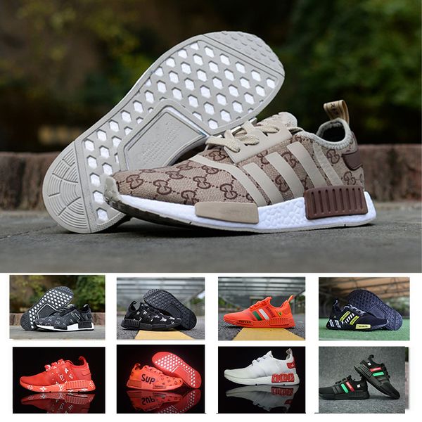 

2019 new nmd runner r1 primeknit triple black white bee nmd de igner running hoe for men women oreo nmd runner port neaker 36 45