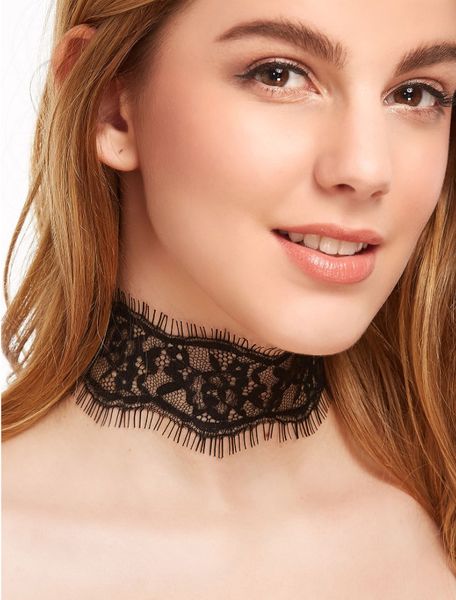 

europe and america -choker lace necklace harajuku necklace tassels vintage accessories literature and art neck ring, Silver