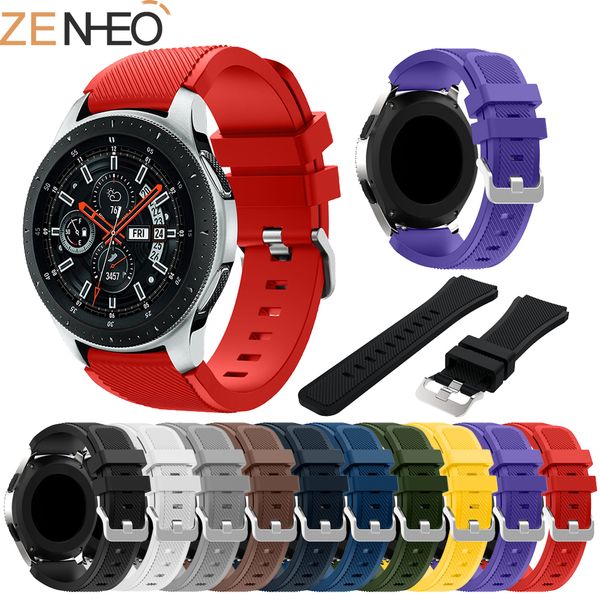 

sport silicone strap for samsung galaxy watch 46mm band replace wrist bracelet straps for samsung gear s3 classic/ frontier band, Black;brown