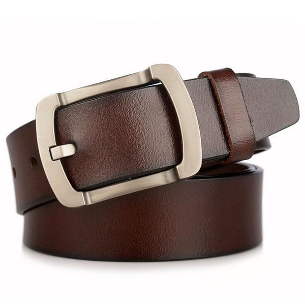 

теплые ремни натуральной кожи для мужчин ремня pin пряжки винтажных джинсов ковбой пояс доставка бесплатно размер 110-125cm, Black;brown