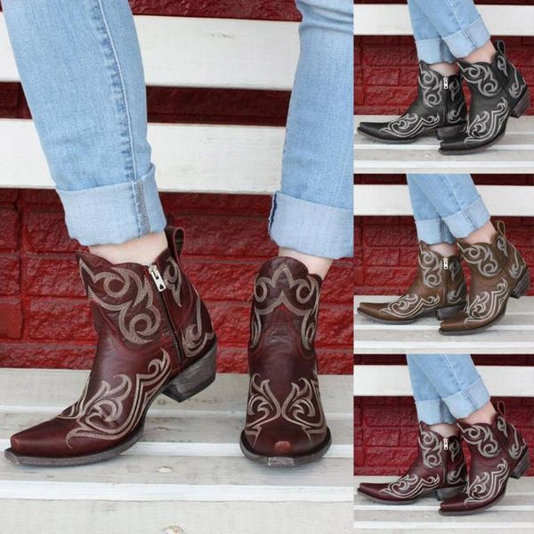 

women's ancient custom ankle side zip flat bare boots casual short booties, Black