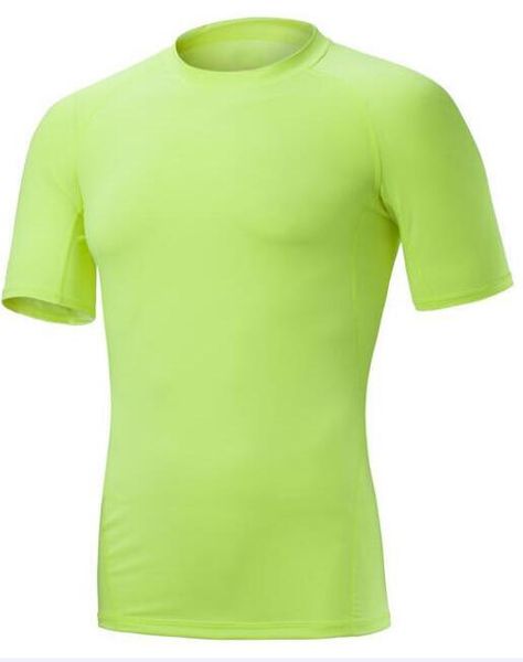 

2019 men's tight clothes running short-sleeved quick-drying t-shirt 344, Black;blue