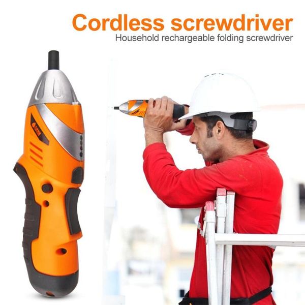 

4.8v cordless rechargeable electric screwdriver set foldable power drill cordless screwdriver household foldable power tools