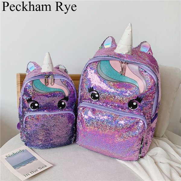 

unicorn sequin schoolbag multi color kids school bags for girls backpack mochila escolar book school bag for teenager student