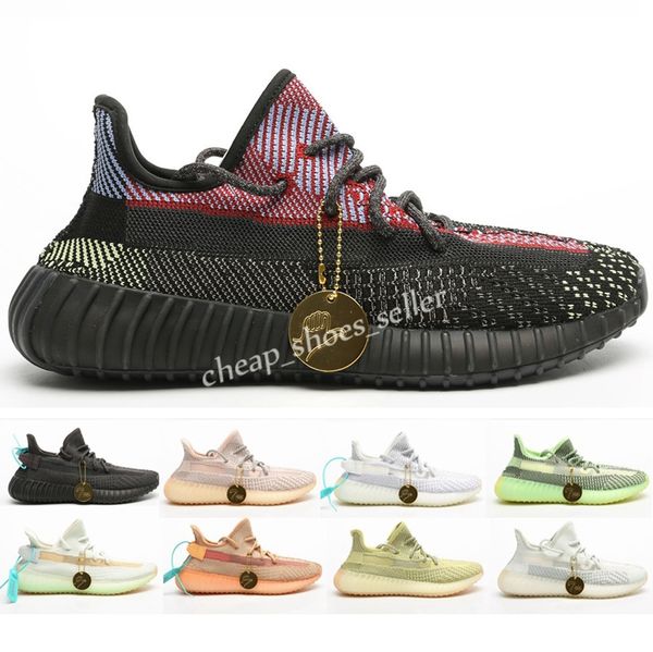 

2019 new designer yecheil yeehu reel hyperspace static reflective mens running shoes kanye west citrin women trainers sport sneakers size 13, White;red