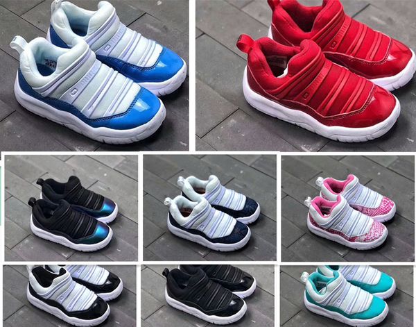 

2019 11s дети красные баскетбольные кроссовки детские слипоны темно-черные кроссовки chaussures de basket enfant baby boys девушки подарок н, Black