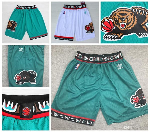 

mens majestic memphis grizzlies 10 mike bibby 12 morant 50 reeves hwc swingman shorts breathable nba pants sweatpants classic shorts, Black
