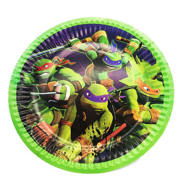

61 шт. / упак. черепахи тема одноразовые тарелки чашки соломинки черепашки ниндзя одноразовые скатерти черепахи одноразовый набор посуды