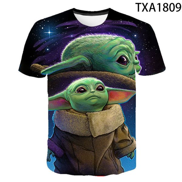 

the mandalorian yoda 3dprint t shirt for men 2020 summer cute young yoda no coffee no workee short sleeve tee cool male, White;black