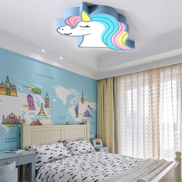 2019 Unicorn Kids Room Light Led Ceiling Lights With Remote