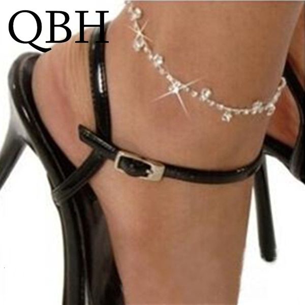 

bijoux new punk men l189 boho beach love girl silver plated zircon crystal anklets for women foot jewelry barefoot sandals, Red;blue