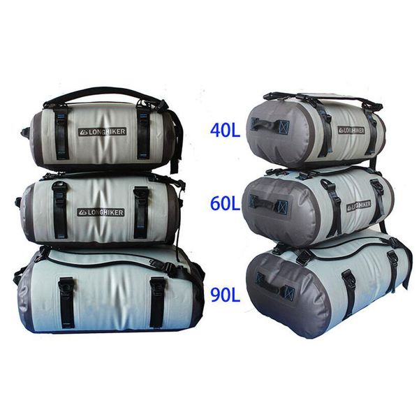 

90l waterproof backpack airtight swimming 40l duffel bag travel for snorkeling scuba submersible 60l kayaking raft diving beach mxnij, Red;black