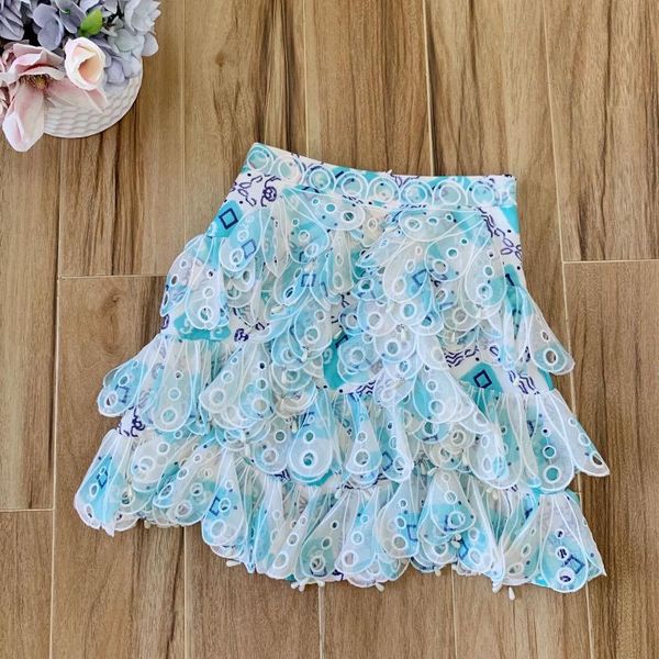 

2020 new women's retro printed cute all-match skirt cake dress 0702, Black