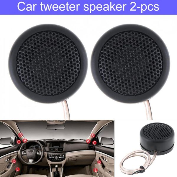 

2pcs 380w high efficiency mini dome car tweeter speakers auto horn audio music stereo speakers for car audio system
