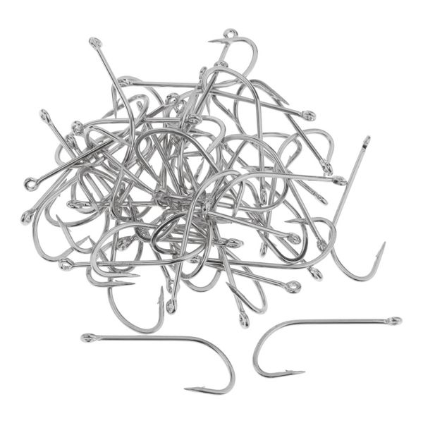 

pack of 50 pieces fishing hooks set high carbon steel sea fishing barb hooks group
