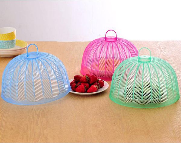 

umbrella shape food covers plastic small food cover picnic barbecue mosquito net tent kitchen table accessories