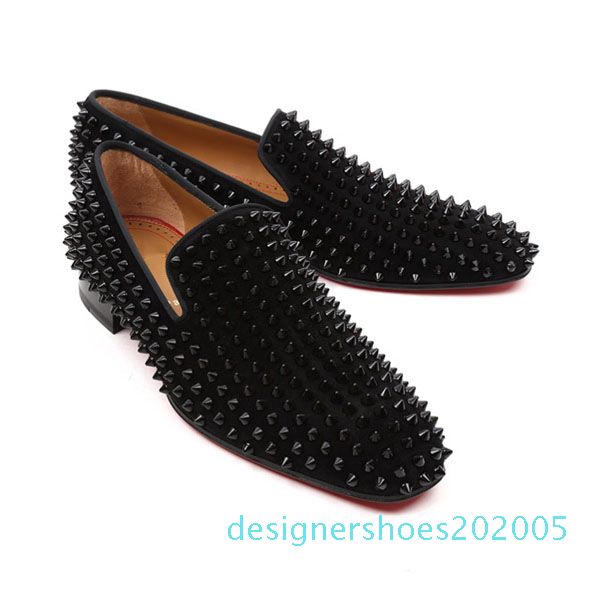 

джентльмен партии bussiness платье red bottom одуванчик flats шпилька кроссовки обувь совершенная luxury leisure слип для мужчин на бездельн, Black