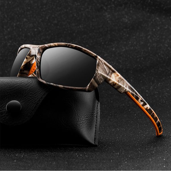 

2019 sunglasses men camouflage sports polarized men square thick frame outdoor high-end sun glasses for, White;black