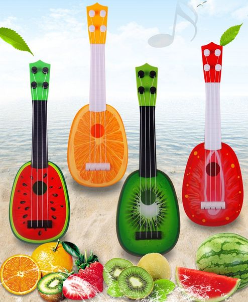 45 cm Cartoon-Gitarre, Obst, besonders Kerry, Kinderspielinstrument, kreatives Spielzeug, Kinder-Frucht-Ukulele, Uke, kleine Gitarre, Musikalisches Geschenk für Mädchen und Jungen