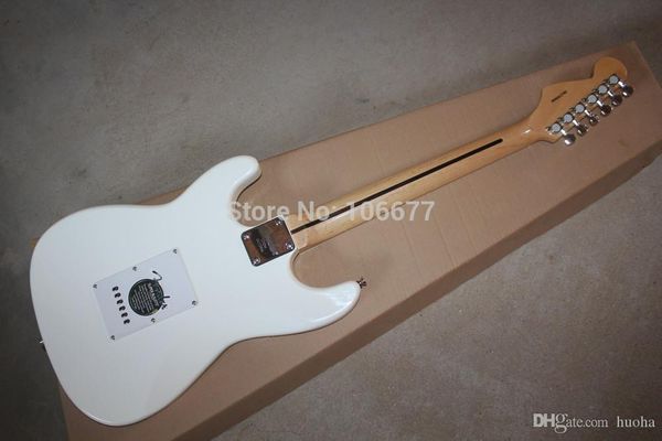 

ree shipping f shop white maple neck strat american electric guitar