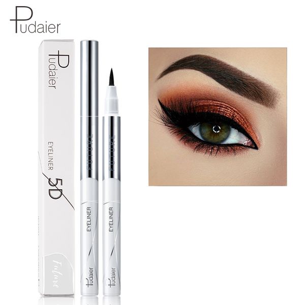 

pudaier 5d black soft thin head liquid eyeliner pencils waterproof sweatproof long lasting makeup eye liner pen for beginner