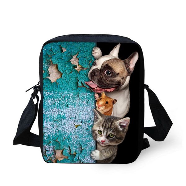 

2019 cute dog cat print women travel messengers bag girls crossbody bags children animal casual bags kids single shoulder bag