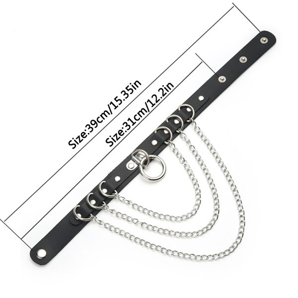

черного панк сердце choker ожерелье кожи гот choker воротник женщины 90s металл цепь воротник готических ожерелья harajuku ювелирных изделия, Golden;silver