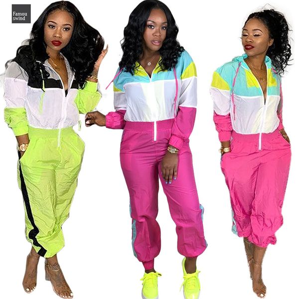 

bodysuit tracksuit sexy rompers женщин femme с длинным рукавом карманы молнии полосатый печати тонкий комбинезоны комбинезон combinaison, Black;white