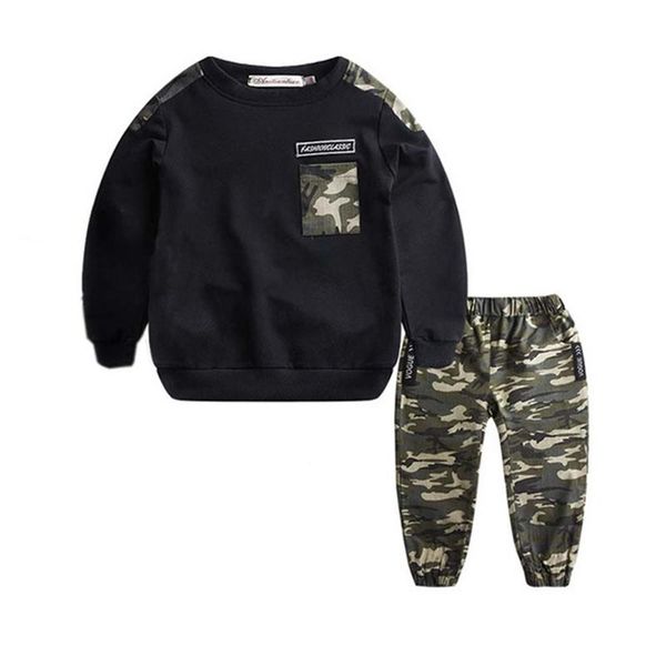 

подросток детская одежда детские мальчиков костюм письмо tracksuit камуфляж топы брюки 2pcs дети мальчик зимней одежды набор roupa infantil, White