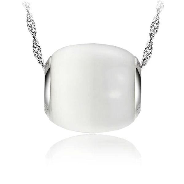 colar com pingente de opala jóias por atacado colares de correntes de prata banhadas baratas